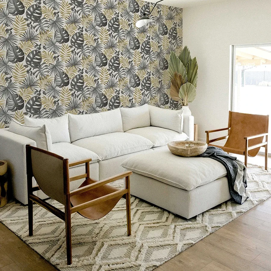 Brewster Home Fashions Eustis Black Jungle Wall Wallpaper - SKU AH297105