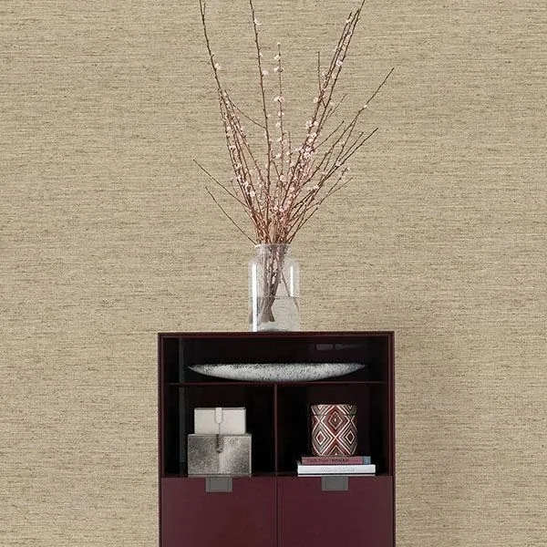 Brewster Home Fashions Everest Gold Faux Grasscloth Wallpaper - SKU 2807-6040