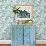 Brewster Home Fashions Everglades Aqua Flamingos Wallpaper - SKU 3120-13604