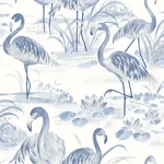 Brewster Home Fashions Everglades Blue Flamingos Wallpaper - SKU 3120-13602