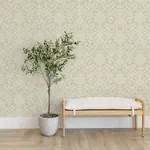 Brewster Home Fashions Evette Neutral Damask Wallpaper - SKU 4157-25009