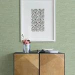 Brewster Home Fashions Exhale Light Green Faux Grasscloth Wallpaper - SKU 4157-26457