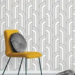 Brewster Home Fashions Ezra Platinum Arch Wallpaper - SKU 4157-42843