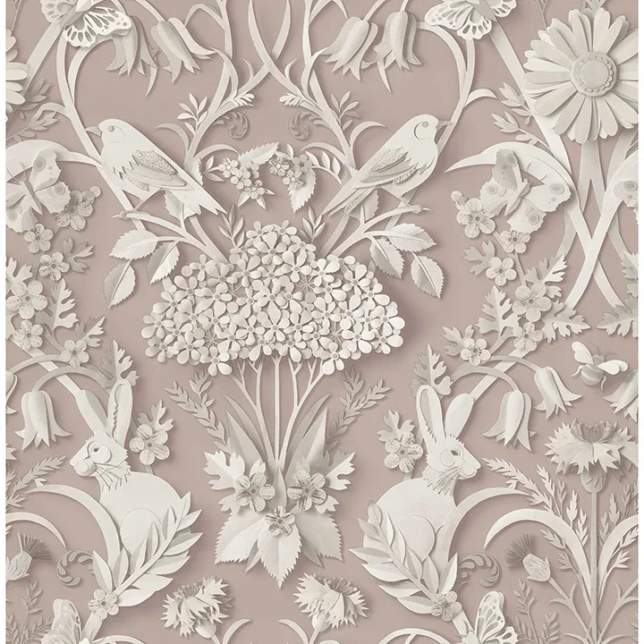 FD43607 | Fae Light Pink Woodland Wallpaper