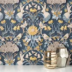 Brewster Home Fashions Fae Navy Woodland Wallpaper - SKU FD42950