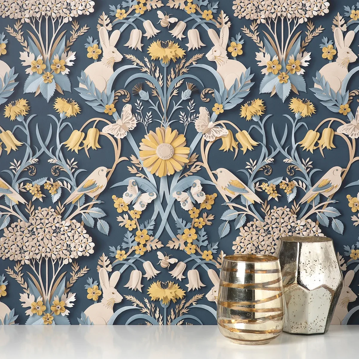 Brewster Home Fashions Fae Navy Woodland Wallpaper - SKU FD42950