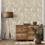 Brewster Home Fashions Fae Neutral Woodland Wallpaper - SKU FD43606