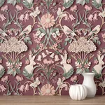 Brewster Home Fashions Fae Plum Woodland Wallpaper - SKU FD42949
