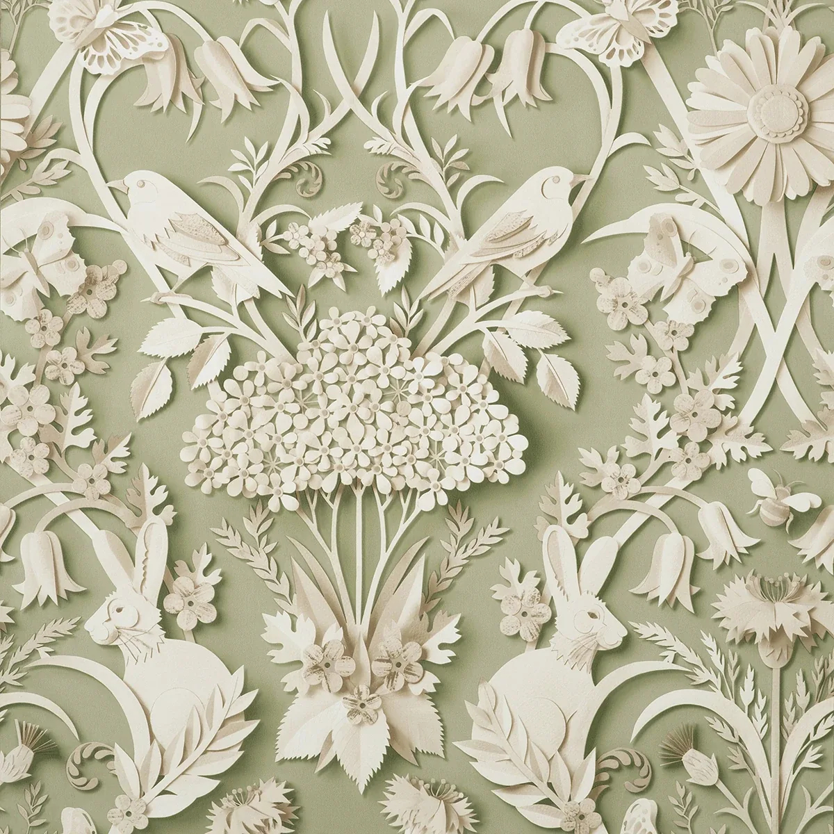 FD42951 | Fae Sage Woodland Wallpaper
