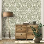 Brewster Home Fashions Fae Sage Woodland Wallpaper - SKU FD42951
