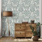 Brewster Home Fashions Fae Sky Blue Woodland Wallpaper - SKU FD43605
