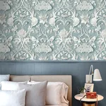 Brewster Home Fashions Fae Sky Blue Woodland Wallpaper - SKU FD43605