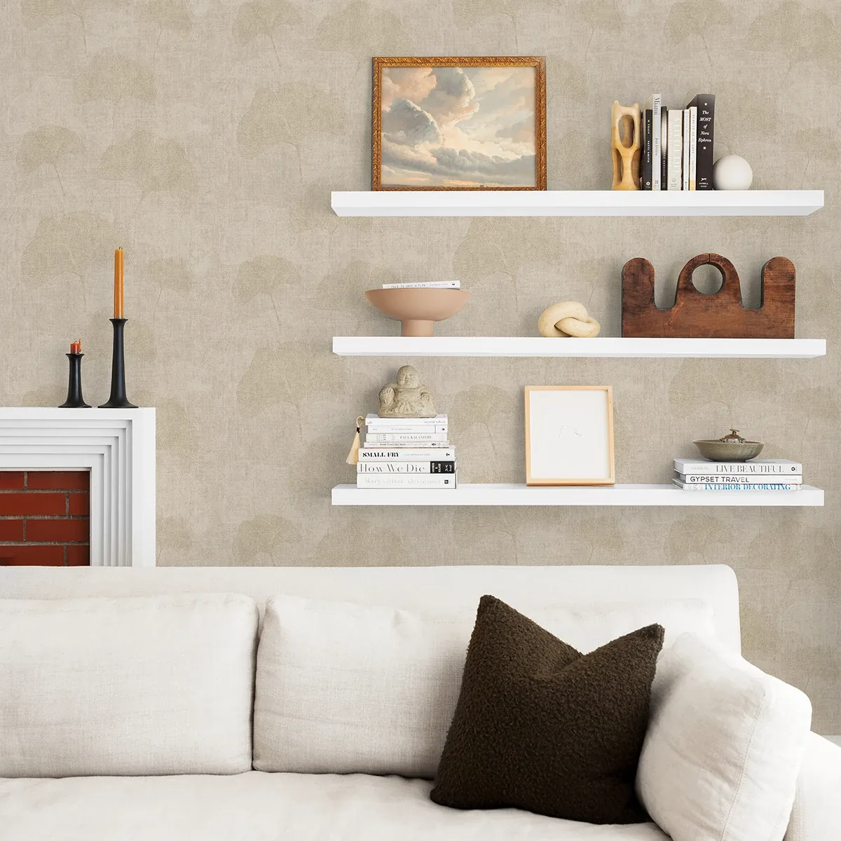 Brewster Home Fashions Fairlane Neutral Floral Wallpaper - SKU 4044-32265-5