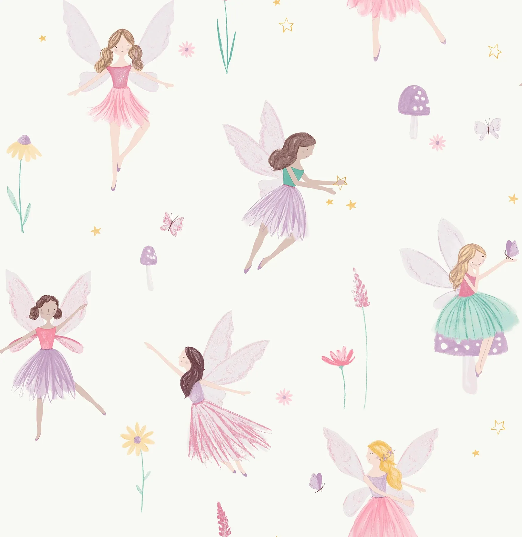 Brewster Home Fashions Fairy Friends Pink Enchanting Wallpaper - SKU 4203-27563