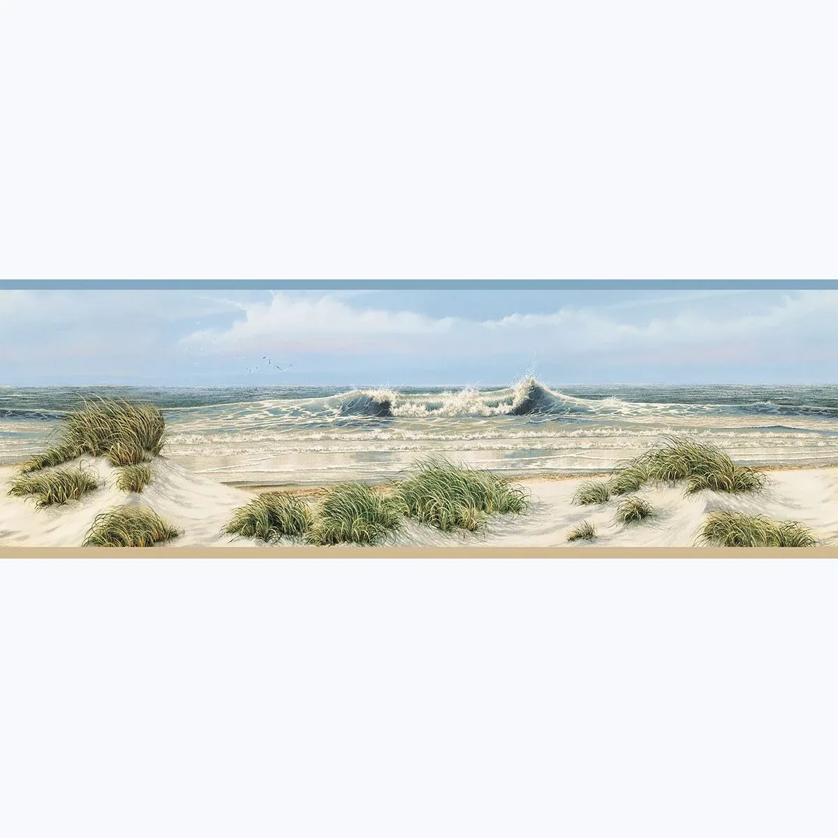 Brewster Home Fashions Falmouth Beige Shoreline Wallpaper - SKU 3120-53611B