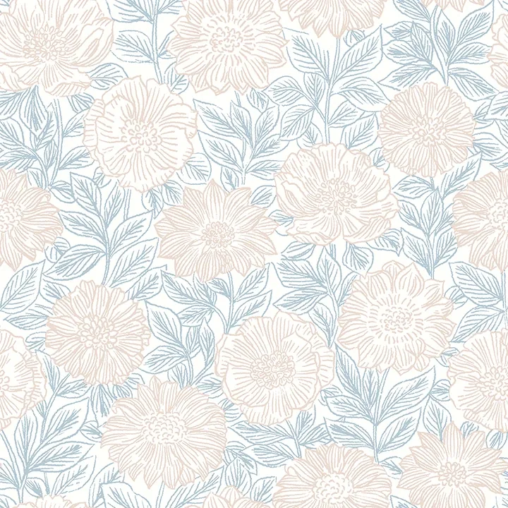 4072-70046 | Faustin Blush Floral Wallpaper