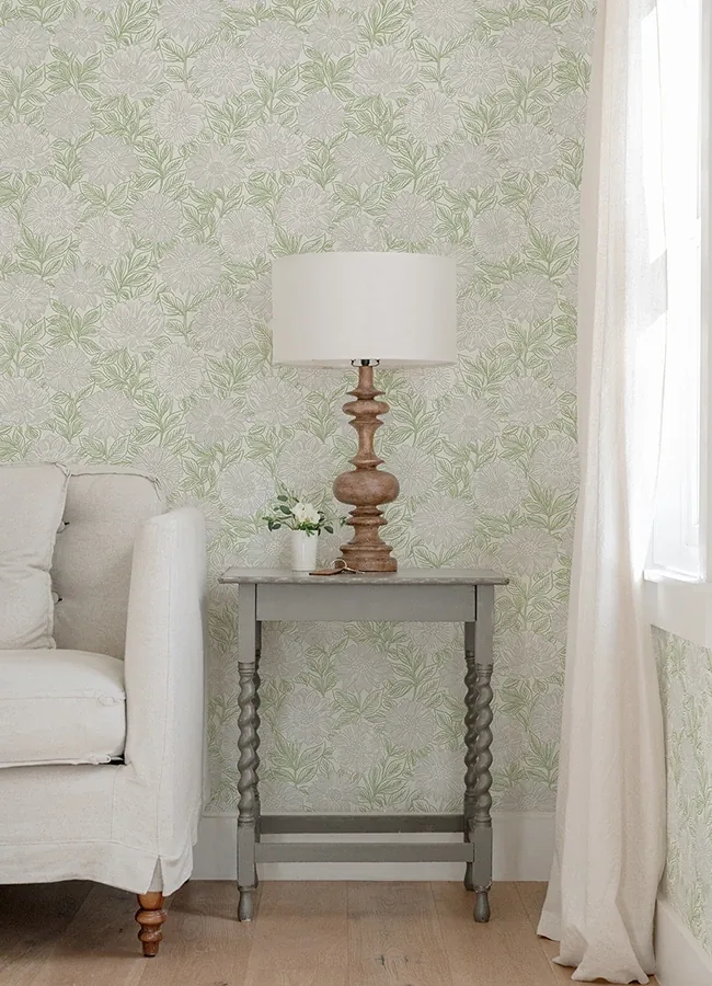 Brewster Home Fashions Faustin Green Floral Wallpaper - SKU 4072-70044