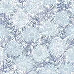 Brewster Home Fashions Faustin Navy Floral Wallpaper - SKU 4072-70047