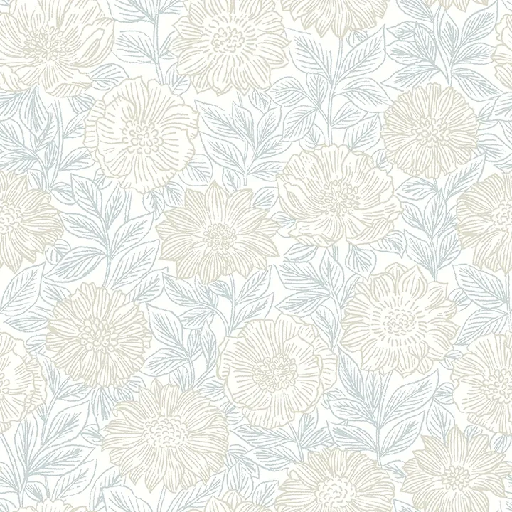 4072-70045 | Faustin Neutral Floral Wallpaper