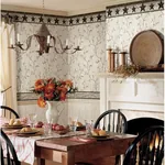 Brewster Home Fashions Felicia Grey Star Berry Vine Wallpaper - SKU PUR44031