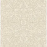 Brewster Home Fashions Fenice Beige Scroll Wallpaper - SKU SR24121