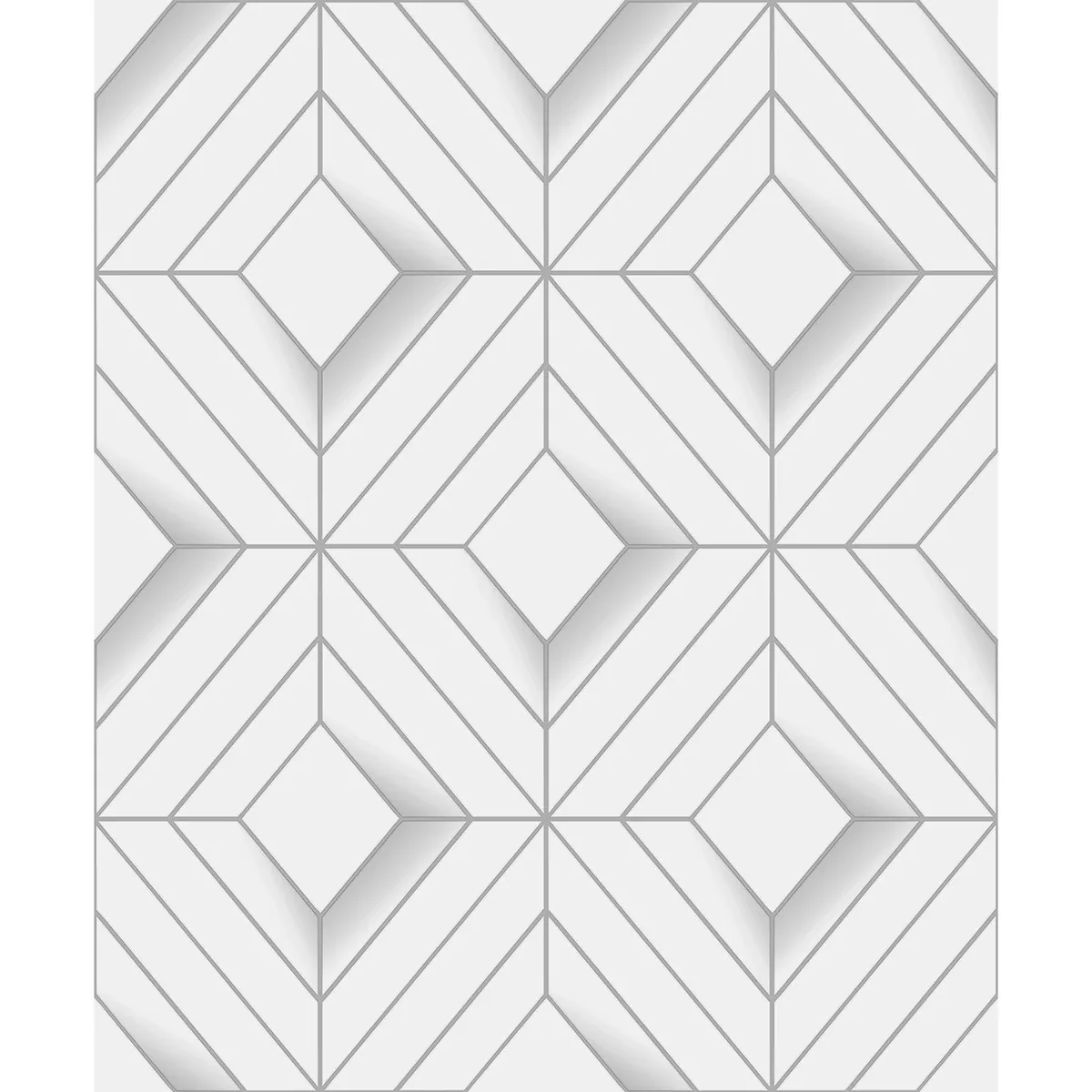 Brewster Home Fashions Filmore White Diamond Panes Wallpaper - SKU 4020-61400
