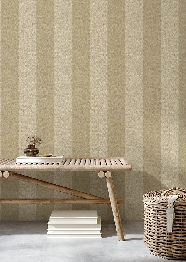 Brewster Home Fashions Finn Light Brown Chevron Stripe Wallpaper - SKU M1869