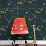 Brewster Home Fashions Finola Dark Blue Bears Wallpaper - SKU 4060-139248