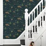 Brewster Home Fashions Finola Dark Blue Bears Wallpaper - SKU 4060-139248
