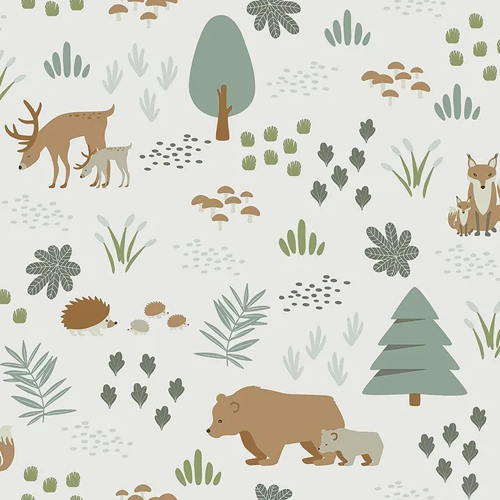 Brewster Home Fashions Finola Moss Bears Wallpaper - SKU 4060-139247