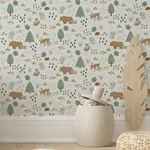Brewster Home Fashions Finola Moss Bears Wallpaper - SKU 4060-139247