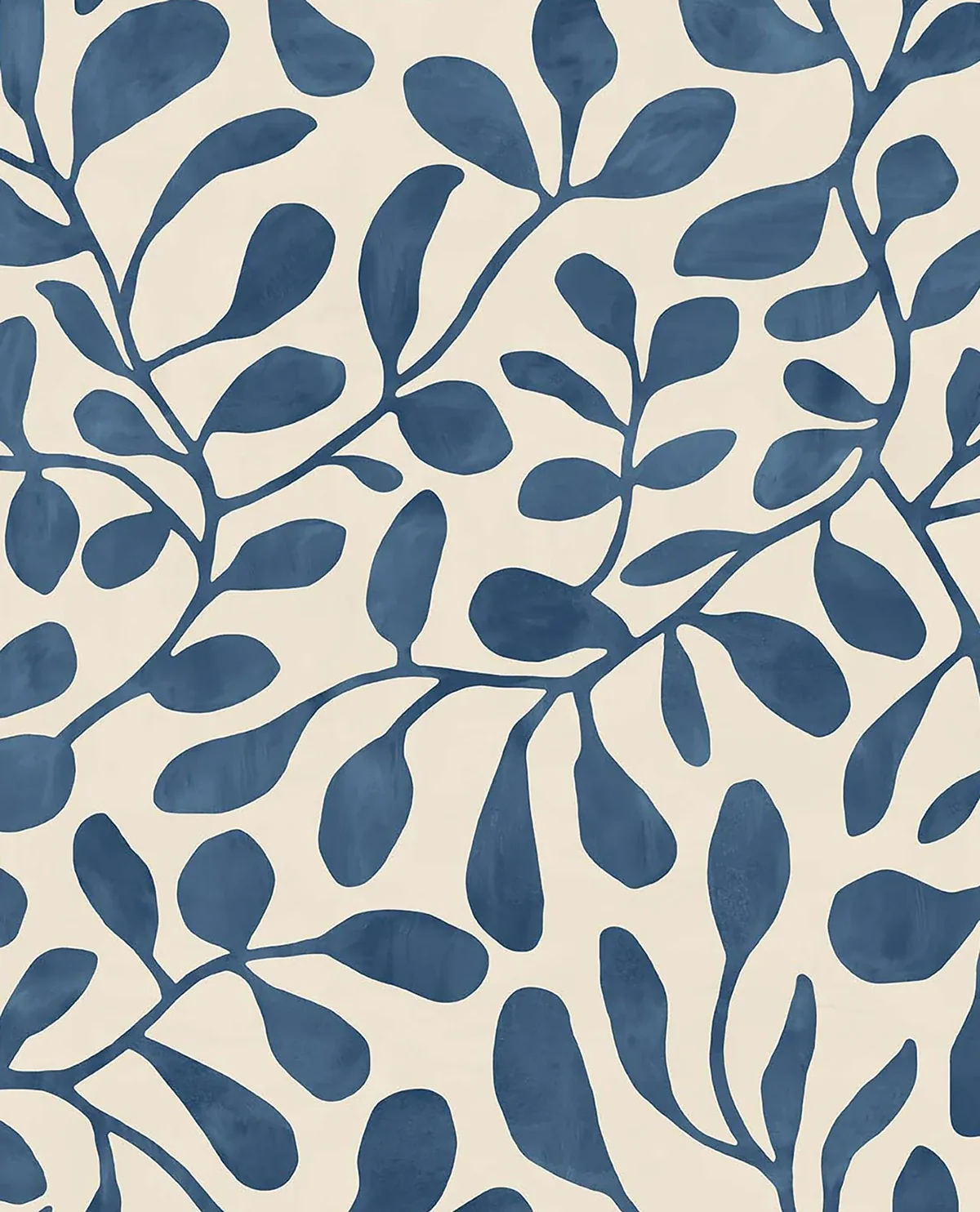 EJ318035 | Fiona Dark Blue Leafy Vines Wallpaper