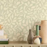 Brewster Home Fashions Fiona Light Blue Leafy Vines Wallpaper - SKU EJ318033