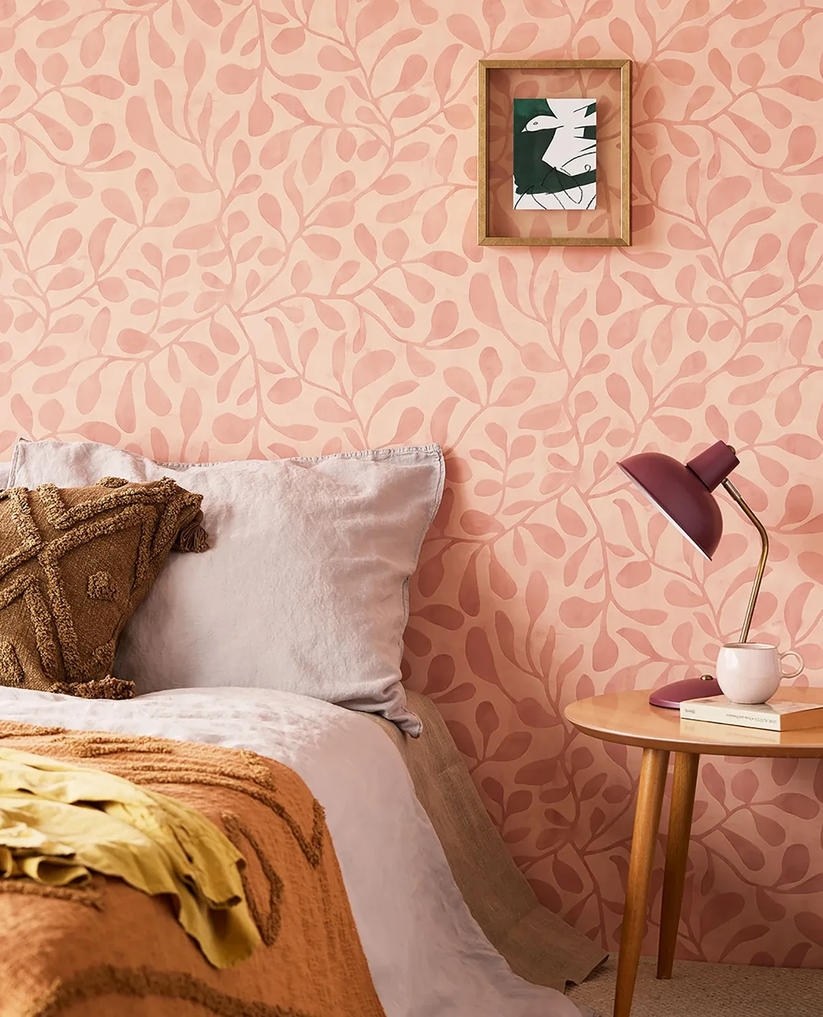Brewster Home Fashions Fiona Pink Leafy Vines Wallpaper | Wallpaper Twins Brewster Home Fashions Fiona Pink Leafy Vines Wallpaper - SKU EJ318032