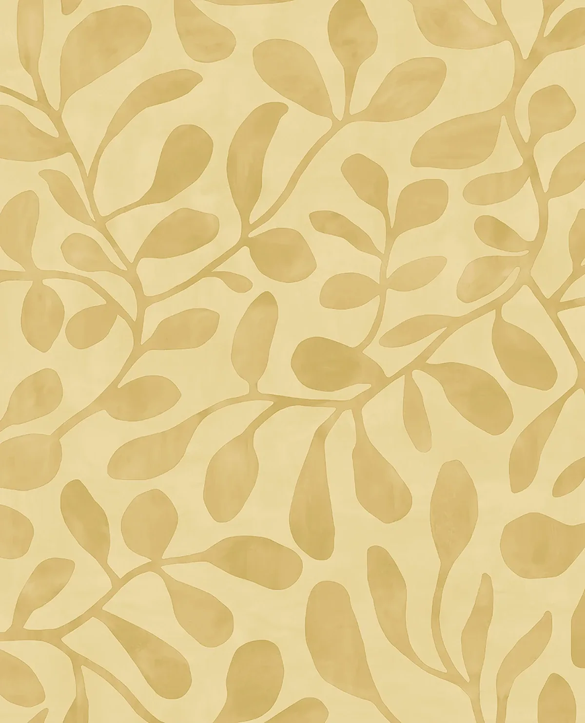 Brewster Home Fashions Fiona Yellow Leafy Vines Wallpaper - SKU EJ318034