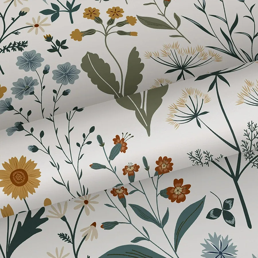 Brewster Home Fashions Fiore Blue Wildflowers Wallpaper - SKU DD139391