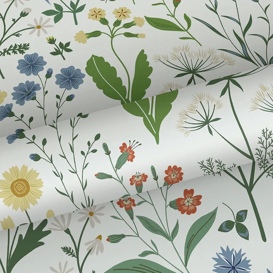 Brewster Home Fashions Fiore Green Wildflowers Wallpaper - SKU DD139390