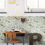 Brewster Home Fashions Fiore Green Wildflowers Wallpaper - SKU DD139390