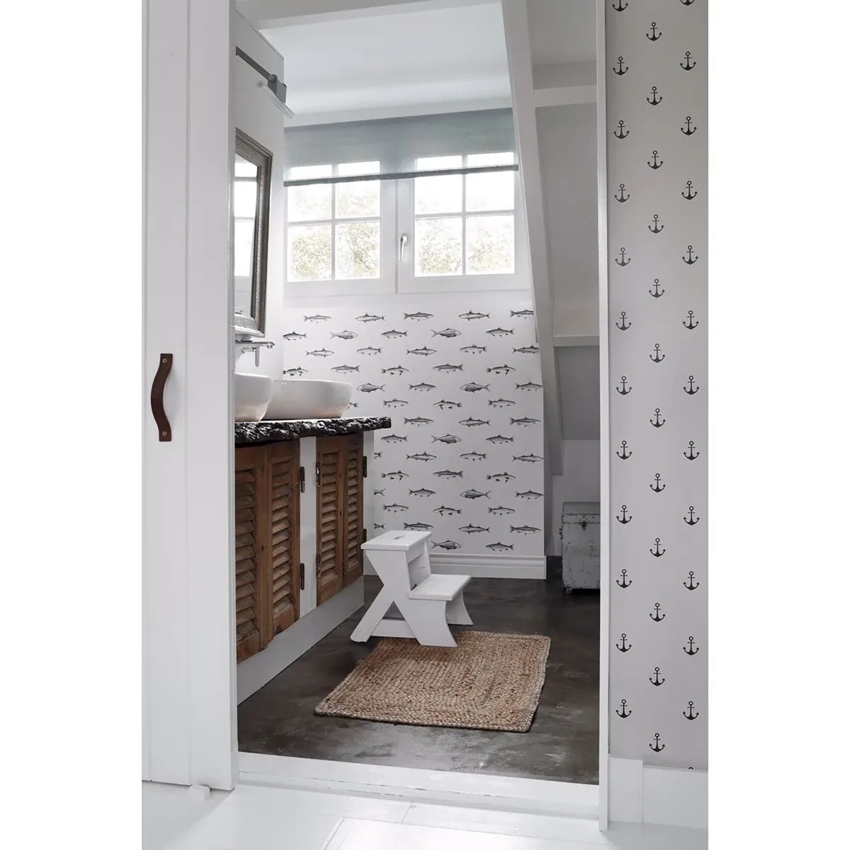 Brewster Home Fashions Fiyero Off White Fish Wallpaper - SKU DD138967