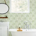 Brewster Home Fashions Fletching Green Geometric Wallpaper - SKU 3124-13921