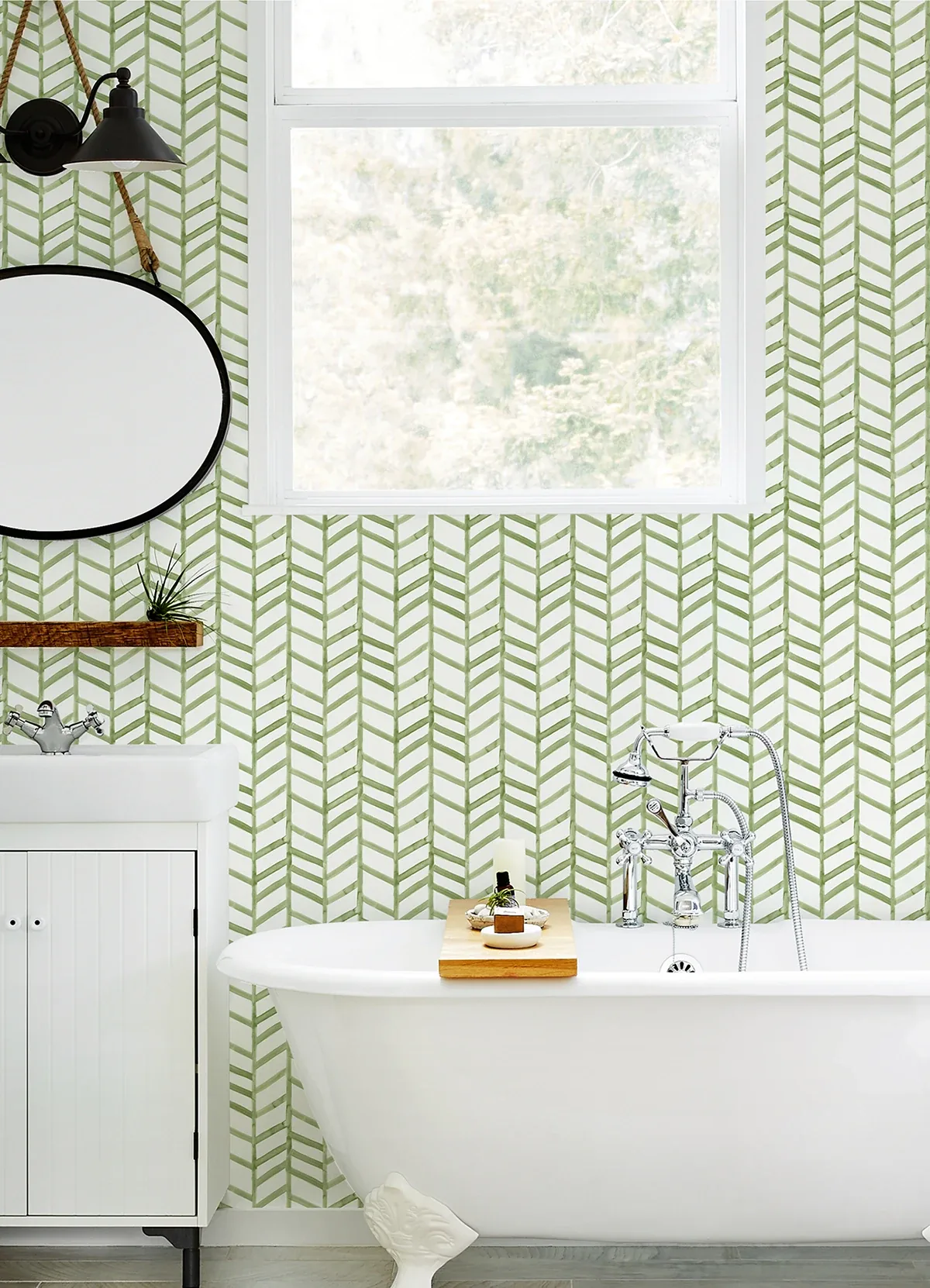 Brewster Home Fashions Fletching Green Geometric Wallpaper - SKU 3124-13921