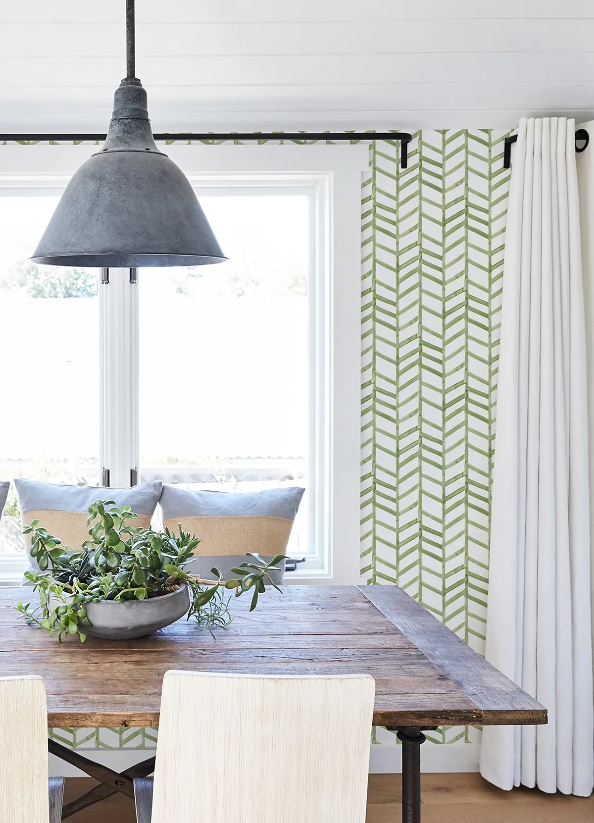 Brewster Home Fashions Fletching Green Geometric Wallpaper - SKU 3124-13921