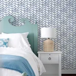 Brewster Home Fashions Fletching Navy Geometric Wallpaper - SKU 3124-13923