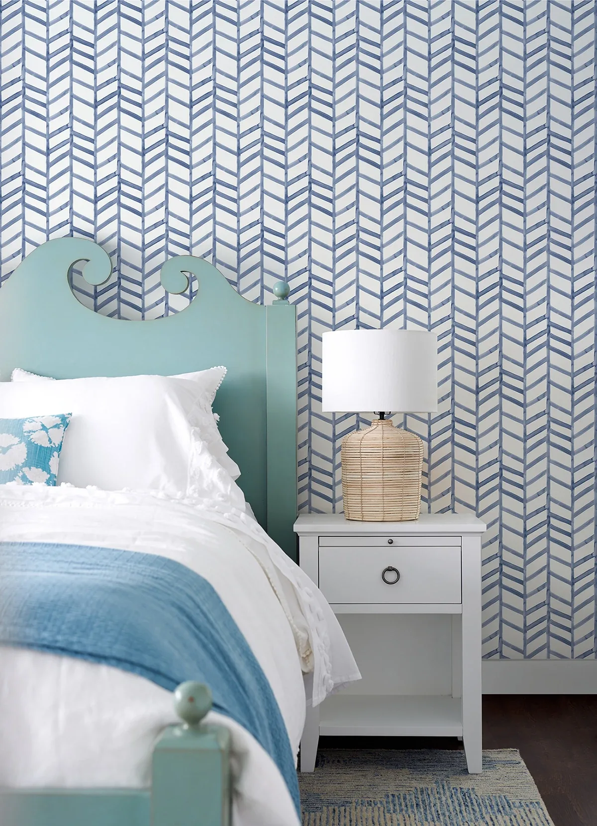 Brewster Home Fashions Fletching Navy Geometric Wallpaper - SKU 3124-13923