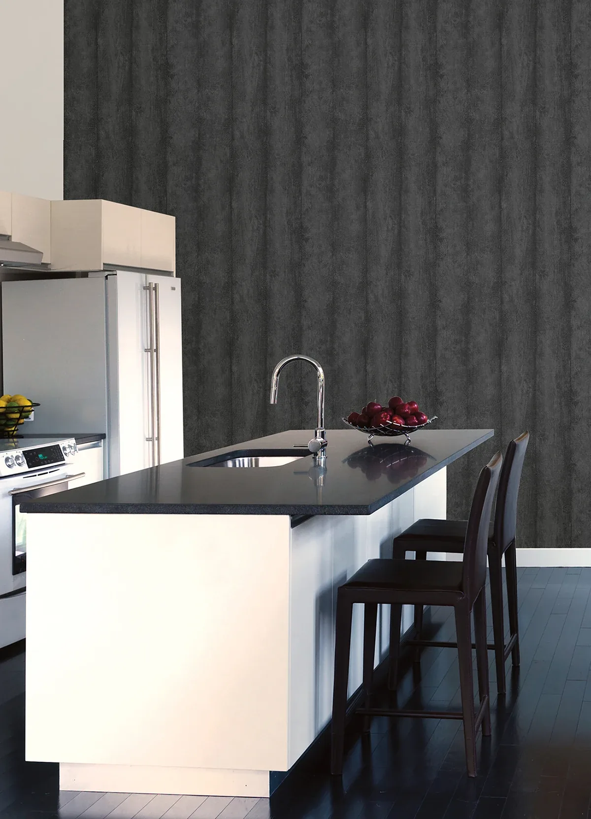 Brewster Home Fashions Flint Charcoal Wood Wallpaper - SKU 4041-429442