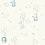 Brewster Home Fashions Floating Balloons Light Blue Animal Wallpaper - SKU 4203-27554