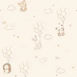 Brewster Home Fashions Floating Balloons Light Brown Animal Wallpaper - SKU 4203-27556