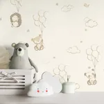 Brewster Home Fashions Floating Balloons Light Brown Animal Wallpaper - SKU 4203-27556