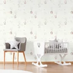 Brewster Home Fashions Floating Balloons Pink Animal Wallpaper | Wallpaper Twins Brewster Home Fashions Floating Balloons Pink Animal Wallpaper - SKU 4203-27555