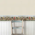 Brewster Home Fashions Flock Multicolor Menagerie Wallpaper - SKU 3123-44671